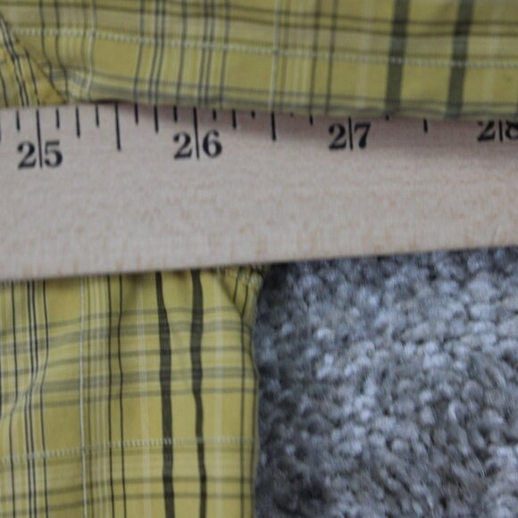 5.11 Tactical Covert Shirt Mens Large Yellow Short Sleeve Button Up Zip Pocket - Picture 12 of 14